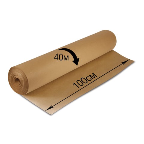 Крафт-бумага в рулоне Brauberg Марка А (Коммунар) 1000 мм x 40 м, 78 г/м2 440148 , 